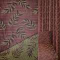 Гобелен меблевий листя оливково-червоний, ш.150 оптом
