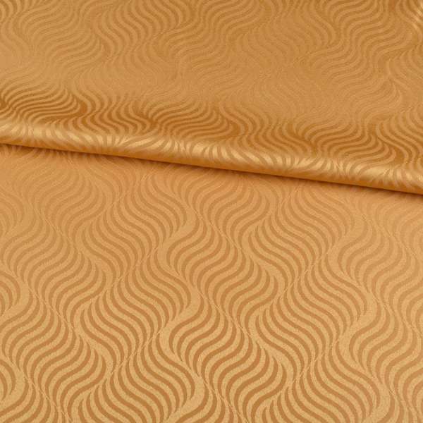Жакард скатерковий хвилі золотисто-жовтий, ш.320 оптом