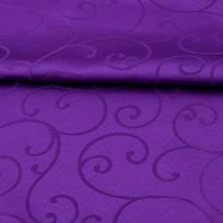 Жаккард скатертный завитки фиолетовый, ш.320