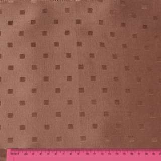 Жаккард скатертный квадратики коричневый светлый, ш.320 оптом