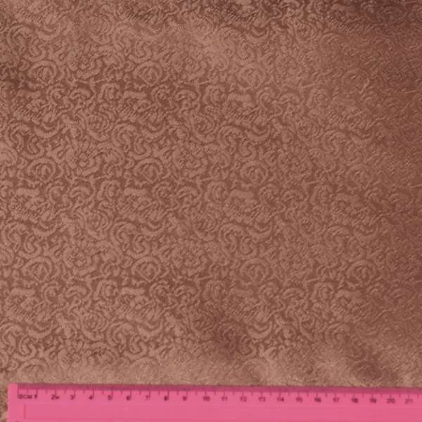Жаккард скатертный мелкие цветки коричневый светлый, ш.320 оптом