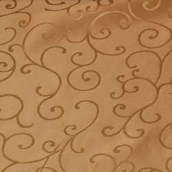 Жаккард скатертный завитки золотисто-желтый, ш.320