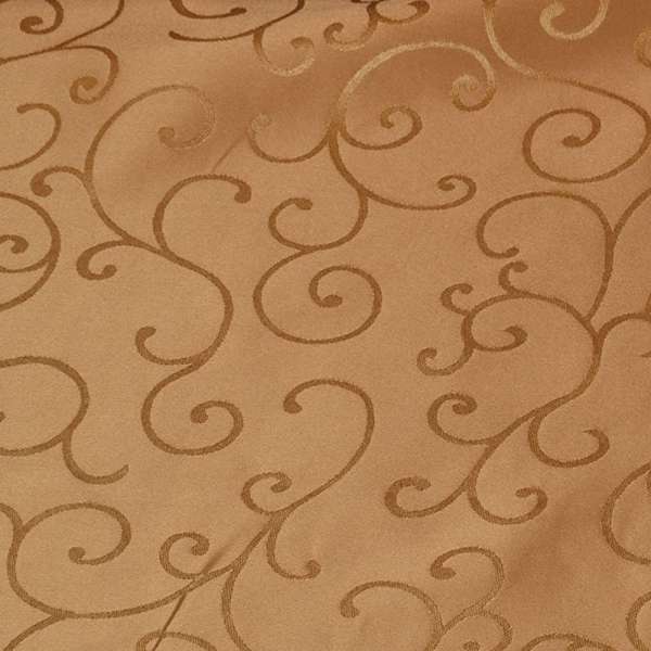 Жаккард скатертный завитки золотисто-желтый, ш.320 оптом