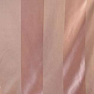 Атлас жакард 2-х-стор. для штор смужка широка коричнево-рожевий, ш.270 оптом