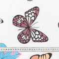 Бязь набивна біла, різнокольорові метелики, ш.220 оптом