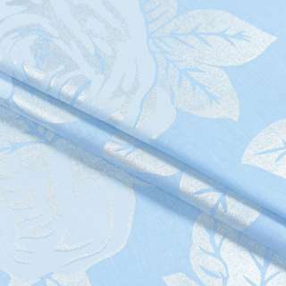 Тік напірниковий блакитний з срібними трояндами, ш.220 оптом