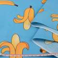 Бязь набивная голубая с желтыми бананами, ш.220 оптом
