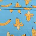 Бязь набивна блакитна з жовтими бананами, ш.220 оптом