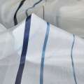 Вуаль тюль шифон полоски градиент синие, голубые, белая, ш.300 оптом