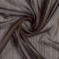 Вуаль тюль шифон полоски ниточные густые, коричневая с утяжелителем, ш.300 оптом