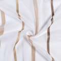 Вуаль тюль шифон полоски атласные коричневые, белая с утяжелителем, ш.300 оптом