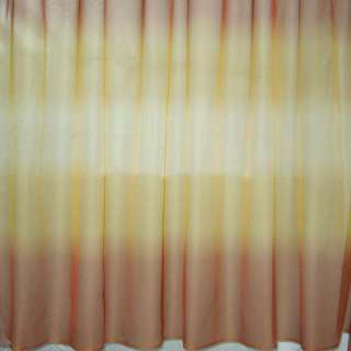 Вуаль тюль шифон принт радуга коричнево-горчично-бежевая, ш.145 оптом