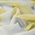 Вуаль тюль деворе FUGGERHAUS цветы желтые, серые, белая с утяжелителем, ш.300 оптом