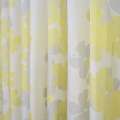 Вуаль тюль деворе FUGGERHAUS цветы желтые, серые, белая с утяжелителем, ш.300 оптом