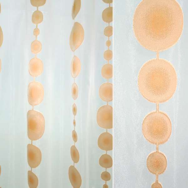 Органза тюль жакардова кола золотисто-помаранчеві, біла, ш. 295 оптом