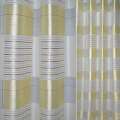 Органза жакардова тюль квадрати жовті, смужки сріблясто-коричневі, біла, ш.145 оптом