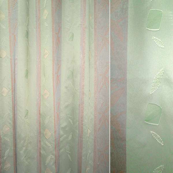 Органза фукра тюль подвійна ромби, смуги бежеві, зелені, ш.320 оптом