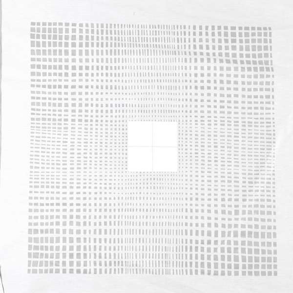 Деворе для штор прямокутники дрібні прозорі, квадрати білі на білому тлі, ш.140 оптом