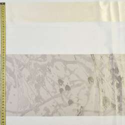 Жаккард для штор полосы атласные бежевые, сливочные, белые, ш.130