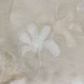 Жаккард для штор цветы молочно-бежевые на песочном фоне, ш.280 оптом