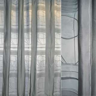 Жакард для штор Fuggerhaus смуги абстракція сріблясто-сірий, ш.280 оптом