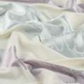Жаккард для штор полосы серые, сиреневые на молочном фоне ш.143 оптом