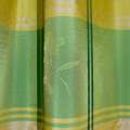 Шелк жаккард для штор полосы цветы желтые, салатовые, зеленые,  ш.280 оптом