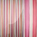 Батист гардинний принт смуги широкі, рожеві, гірчичні на кремовому тлі, ш.280 оптом