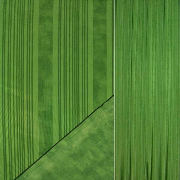 Шелк искусственный 2-х-стор. для штор полосы, абстракция зеленые темные на зеленом фоне, ш.148 оптом