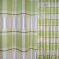 Шовк штучний для штор смуги молочні, салатові, ш.150 оптом