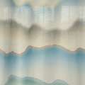 Шовк штучний для штор принт розводи акварельні зелені, блакитні, бежеві, ш.140 оптом
