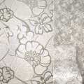 Шенілл фукра меблевий квіти бежево-сірий з білим, ш.140 оптом