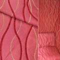 Шенілл фукра меблевий хвилі золотисто-малинові з бордовим, ш.140 оптом
