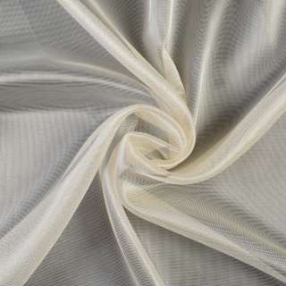 Микросетка тюль с отливом белым кремовая с утяжелителем (2 сорт), ш.300 оптом