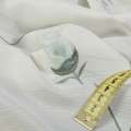 Вуаль тюль шифон жатая вышивка с аппликацией розы белые, молочная ш.270 оптом
