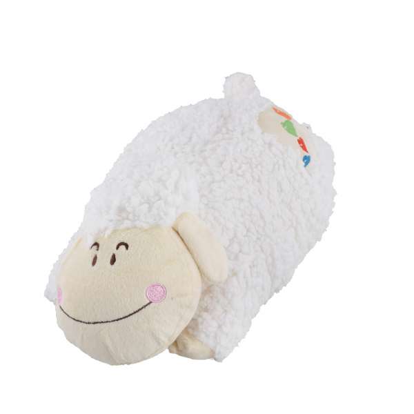М'яка подушка іграшка овечка 40 см висота 14 см біла оптом