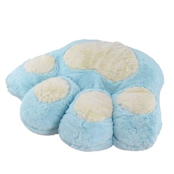 Мягкая подушка игрушка лапка 40х45 см голубая оптом