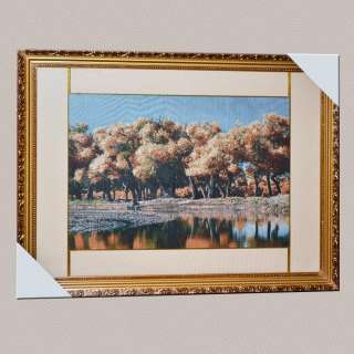 Картина гобелен под стеклом 58х78см (гобелен 36х54) деревья оптом