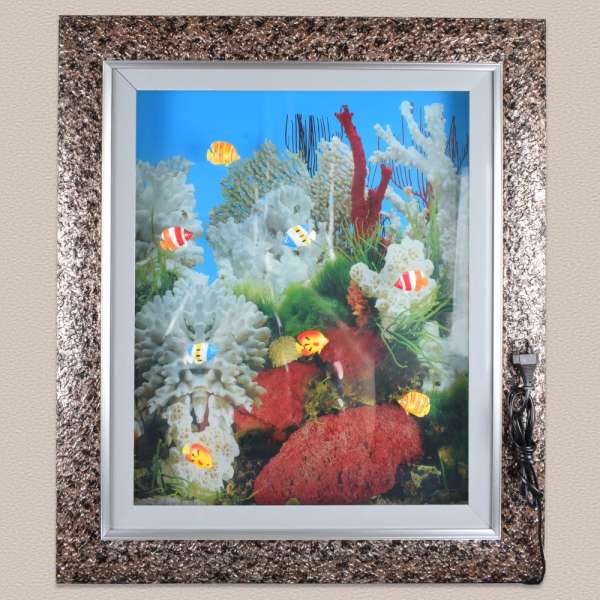 Картина аквариум с подсветкой 60х70 см кораллы белые оптом