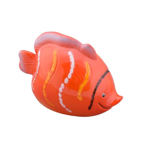 Скарбничка керамічна рибка 10х15х8 см червона оптом