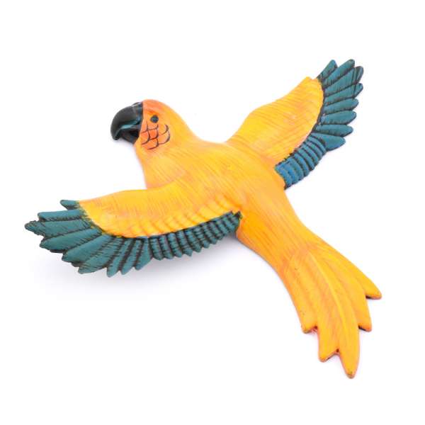Магніт Папуга жовтий з синіми крилами 13х11см оптом