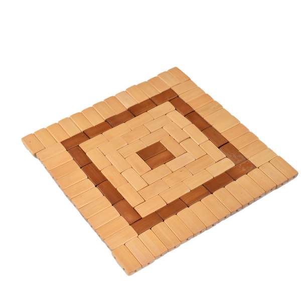 Підставка під гаряче бамбукова квадратна 20x20 см бежево-коричнева оптом