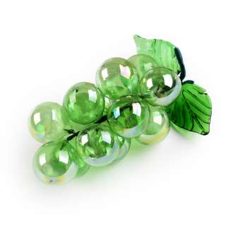 Фигура стеклянная виноградная гроздь 13 см зеленая оптом