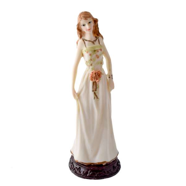 Статуетка дівчина у сукні білому реверанс 22х7х7см оптом