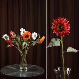 Искусственный цветок 57 см хризантема красная-темная оптом