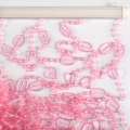 Штора декоративная пластик сердечки бабочки 90х175см розовая оптом