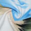 Плед флисовый 133х160 см с двумя котятами голубой оптом