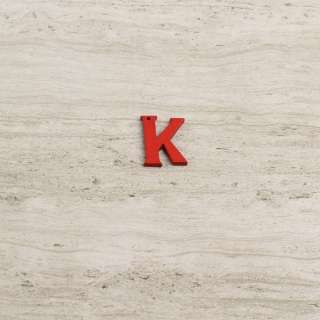 Пришивний декор літера K червона, 25мм оптом