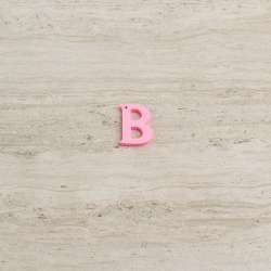 Пришивний декор літера B рожева, 25мм