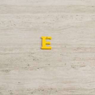 Пришивний декор літера E помаранчева, 25мм оптом